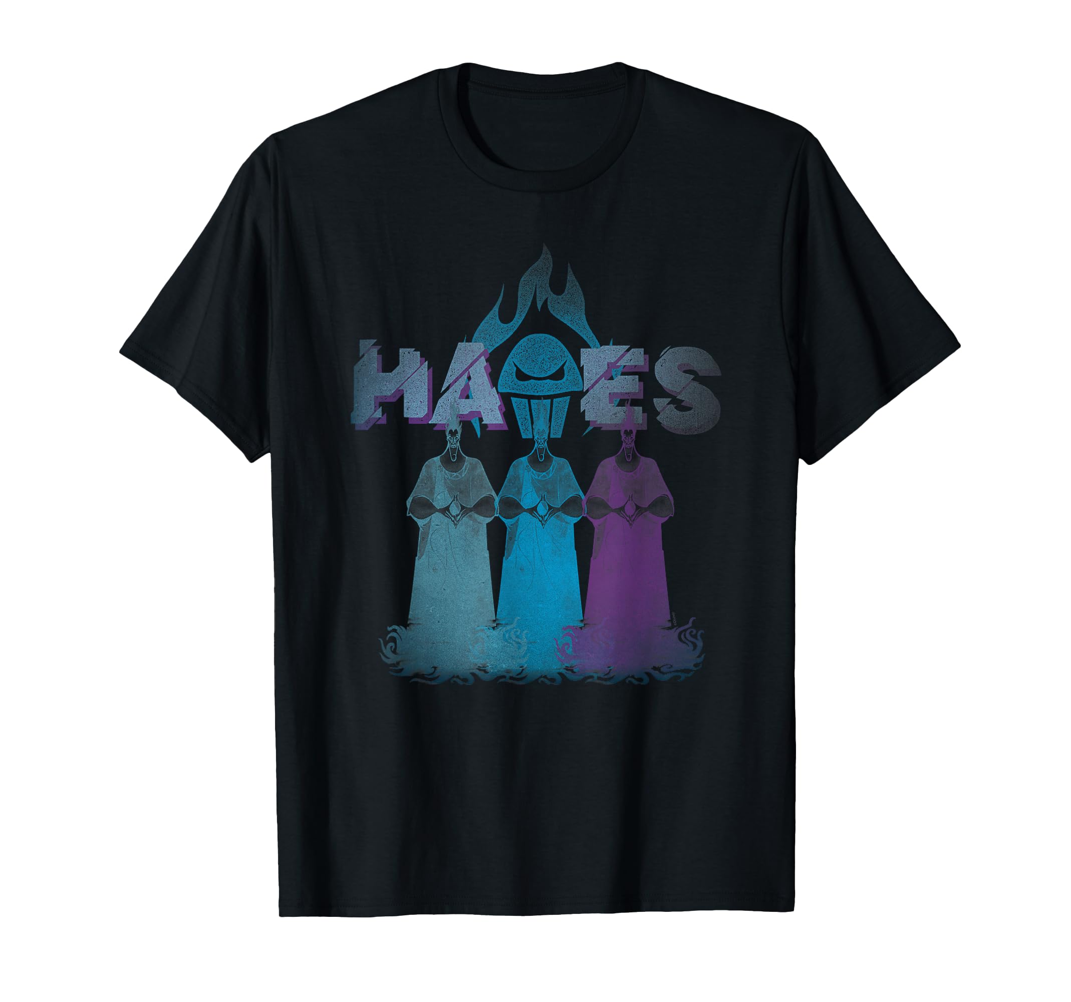 Disney Villains Hercules Hades Distressed Metal Rock Band T-Shirt