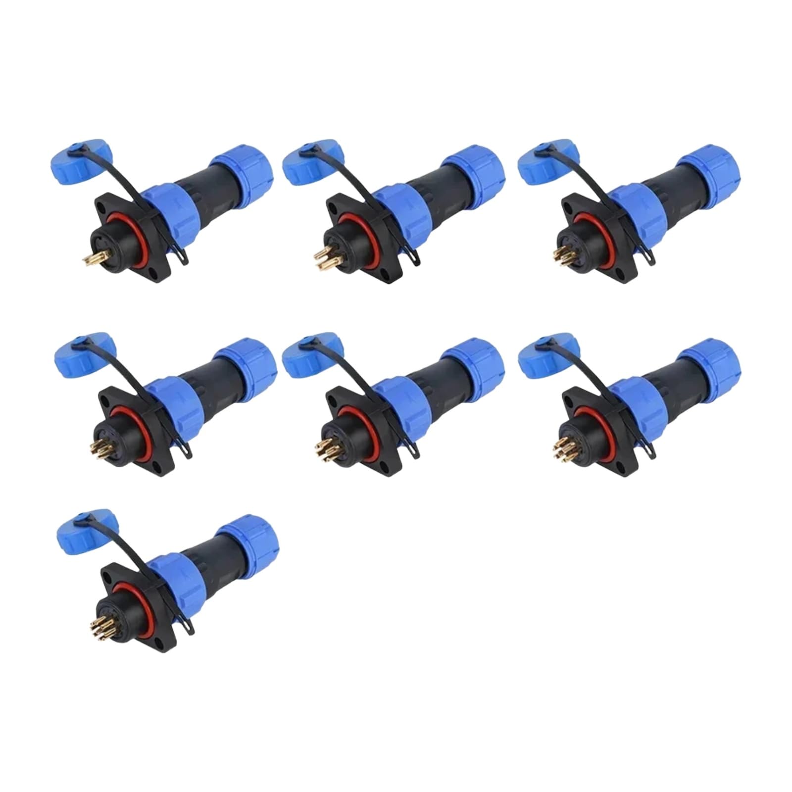 Conector impermeable IP68 SP20 y SP21, clavija aérea y toma de panel de 5 pines SP13 para exterior