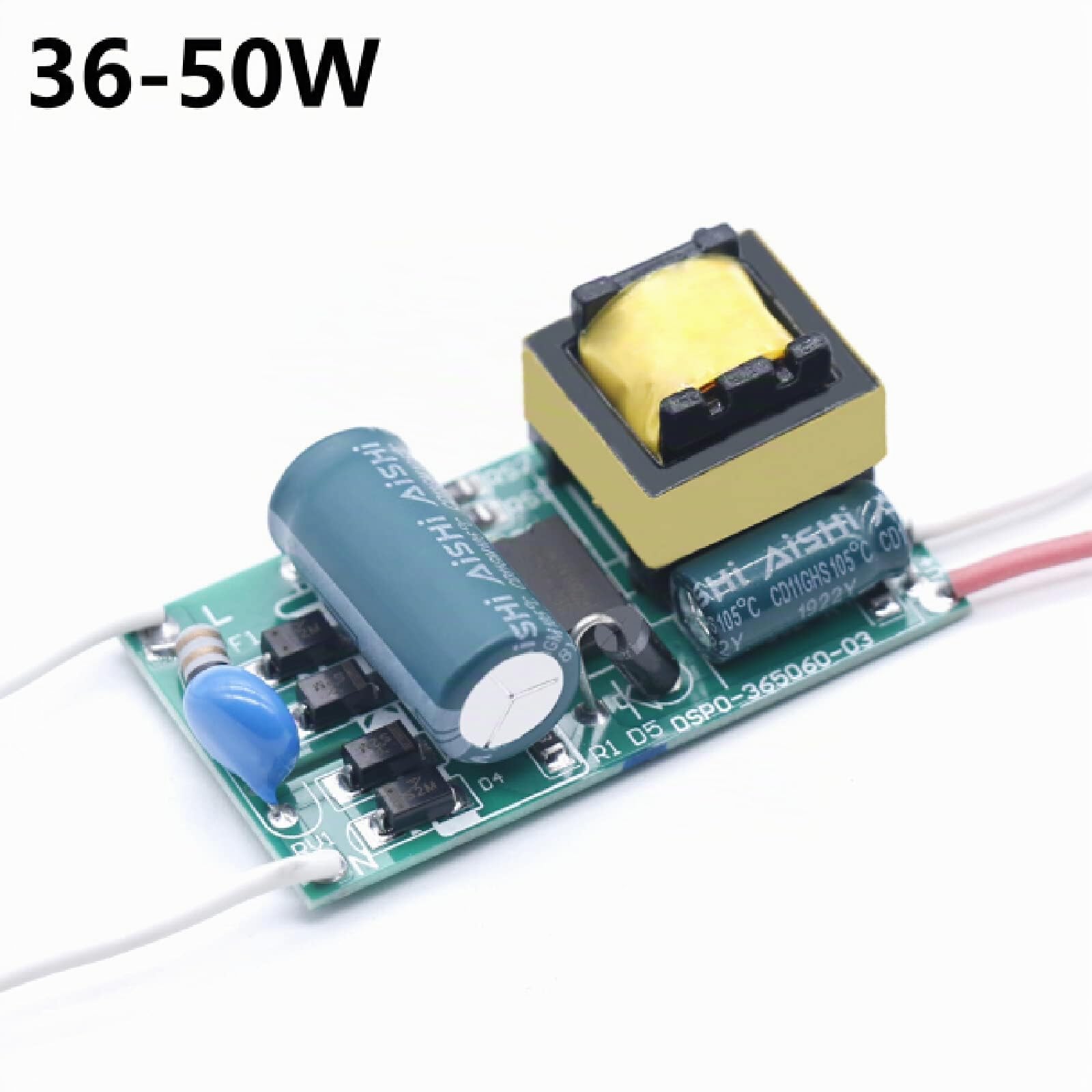 Controlador LED 36-50W Fuente de alimentación Corriente constante DC120-160V Transformadores de iluminación de control automático de voltaje para luces LED DIY,Entrada 36-50W 200-240V,Salida 240-250mA
