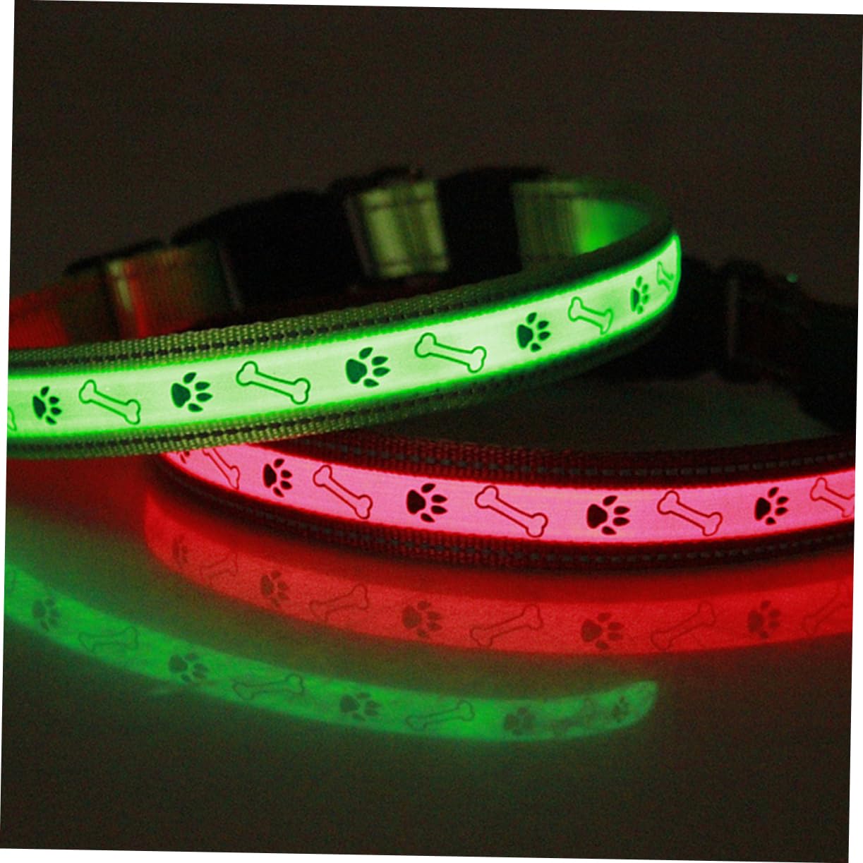 FOMIYES 3pezzi Collare Led Ricaricabile Per Lampeggiante Collare Per Notturne Design e Media