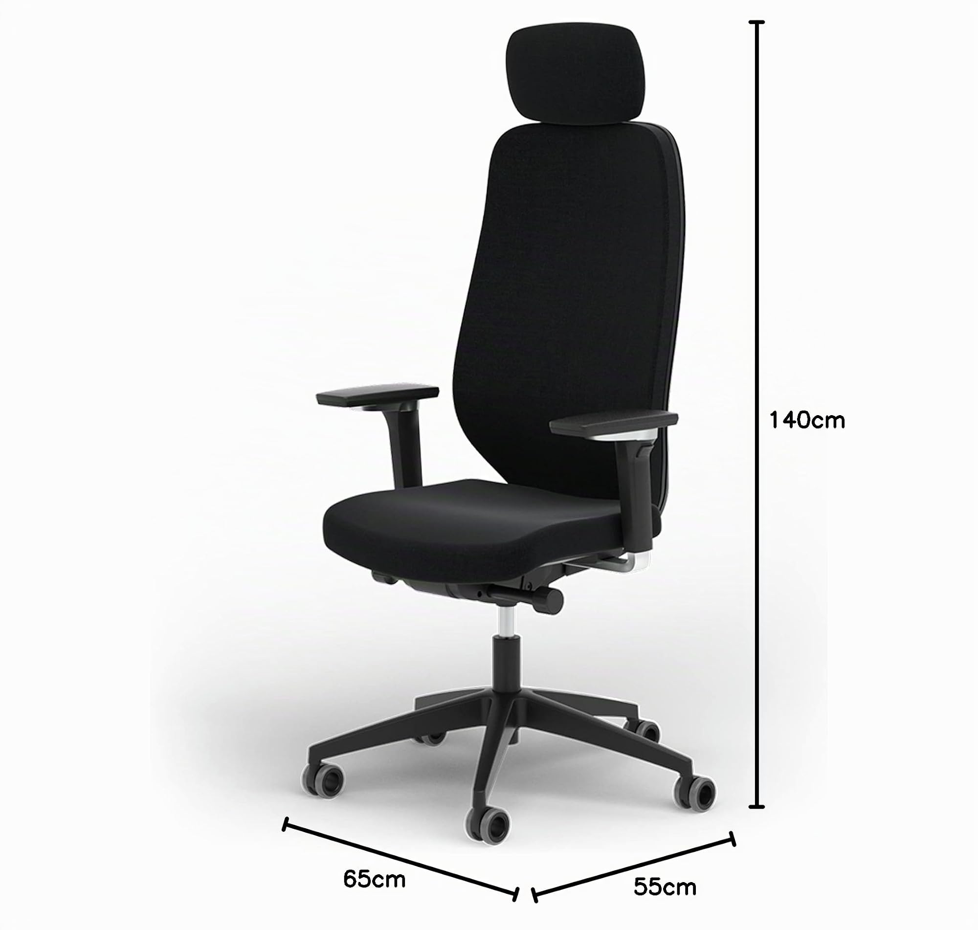 Ergotopia MasterBack Pro Silla Ergonomica Escritorio - Silla Oficina Ergonomica con Mecanismo de Inclinación 3D, Apoyo Lumbar, Mecanismo Sincrónico y Reposabrazos Ajustables en 5D