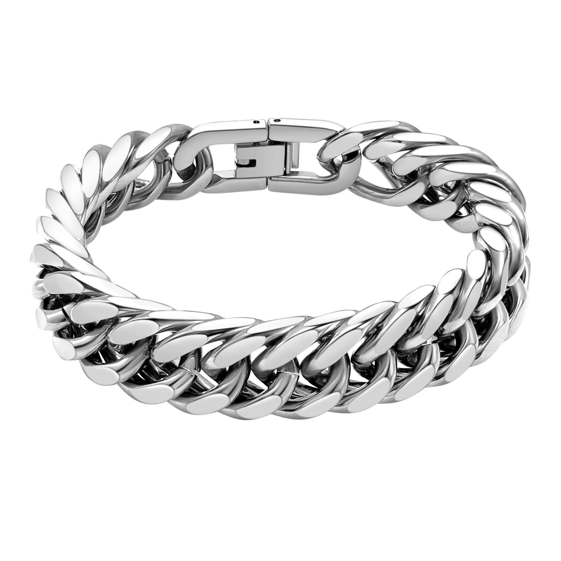 Hoyazvet Stainless Steel Men Cuban Link Chain Bracelets 5 7 9 13mm Width 7 5 8 3 9