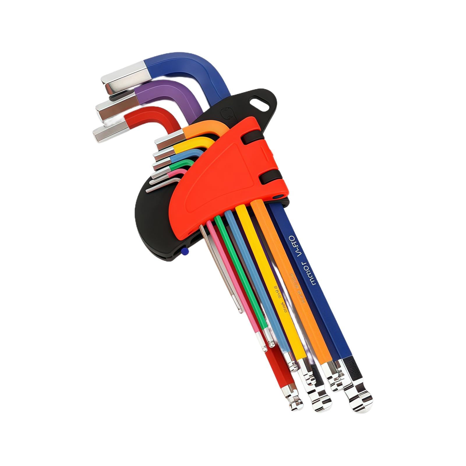Msioytog Allen Wrench Hexagonal Set With Unique Color Coding Premium Alloy Steel Tool Enhancing Grip For Fastener Adjustments Color Coded Hexagonal