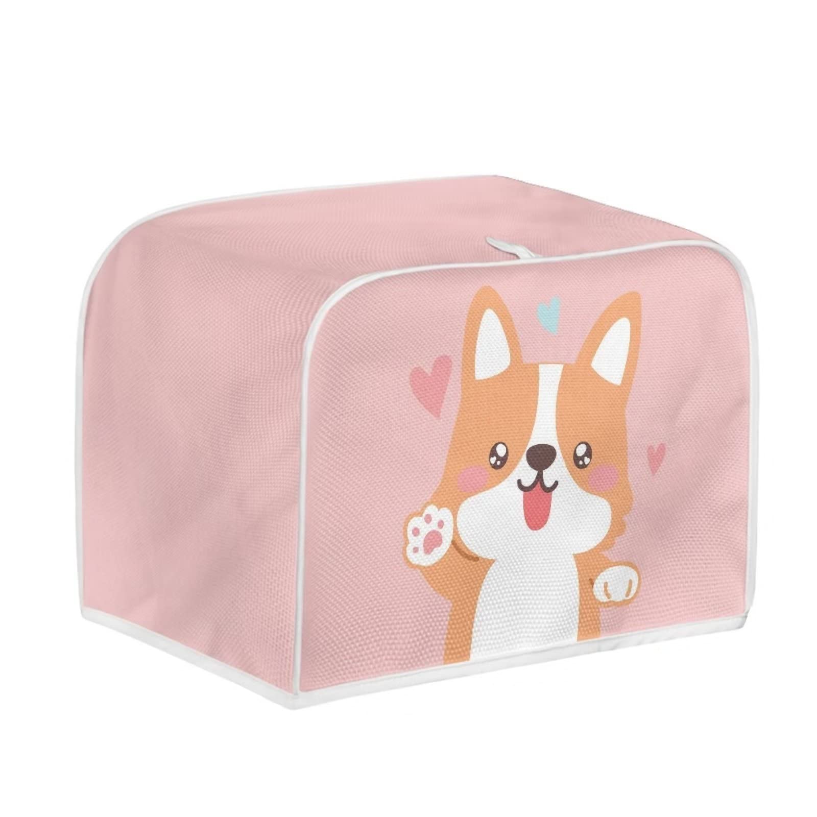Uourmeti Corgi Toaster Covers 4 Slice Wide Slot Toaster Oven Cover Kitchen Accessories Medium Appliance Cover Dustproof Covers Bread Maker Cover Machine Washable — image 1