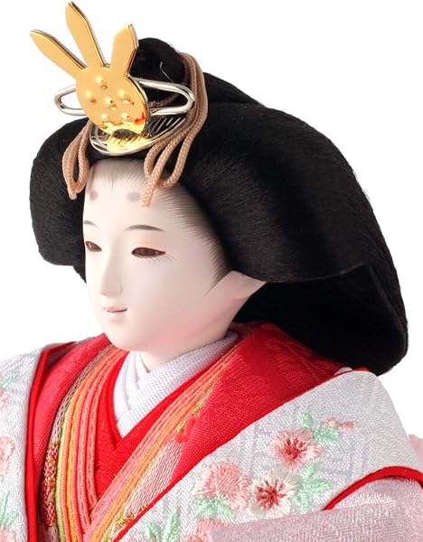 人形屋ホンポ 限定品 雛人形 平安義正 ひな人形 コンパクト収納飾り 親王飾り 小桜 本刺繍 本花梨笏 h313-kts-n31-1 - 2