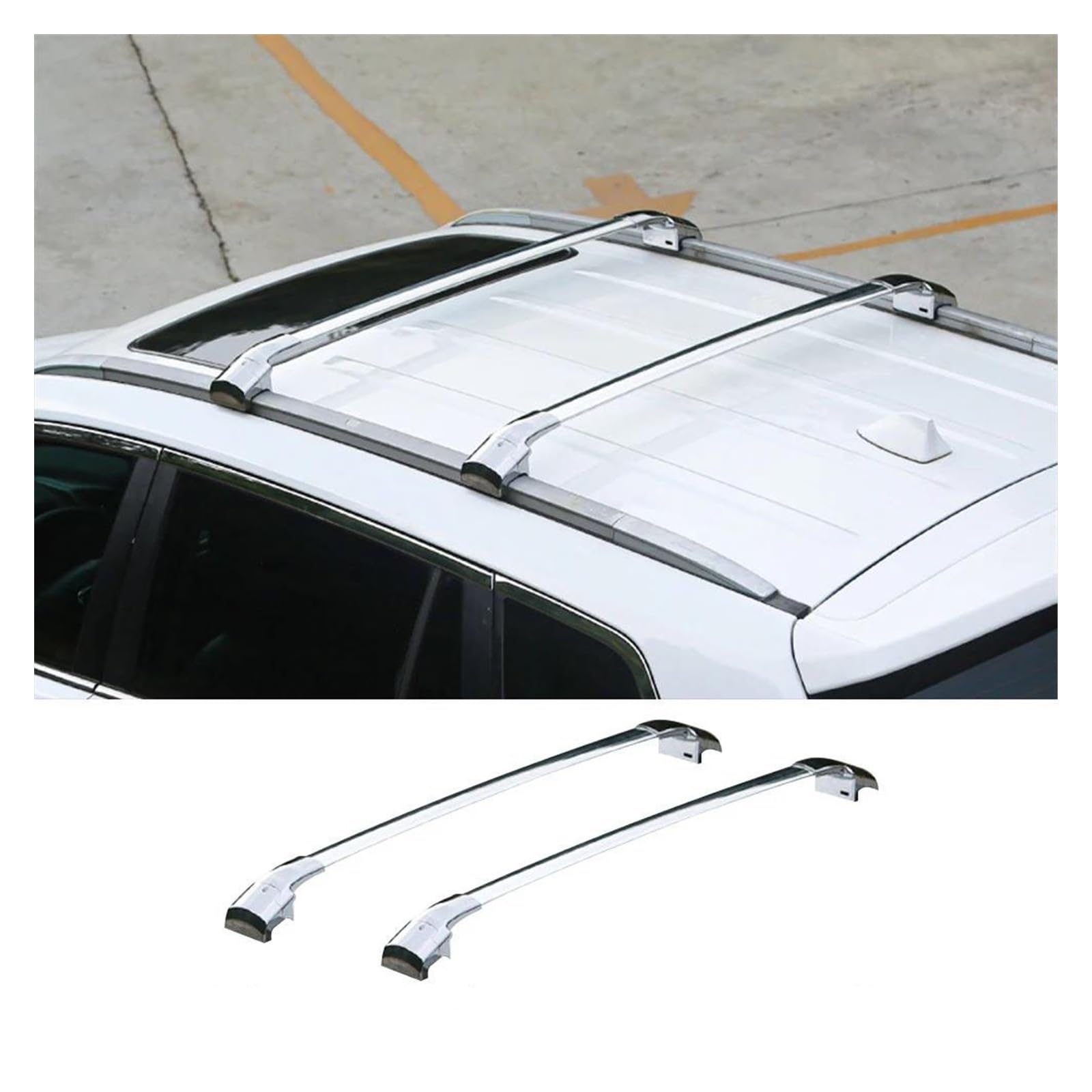 2個入り 車用クロスバー クロスバー ルーフラック ロック可能 アルミ