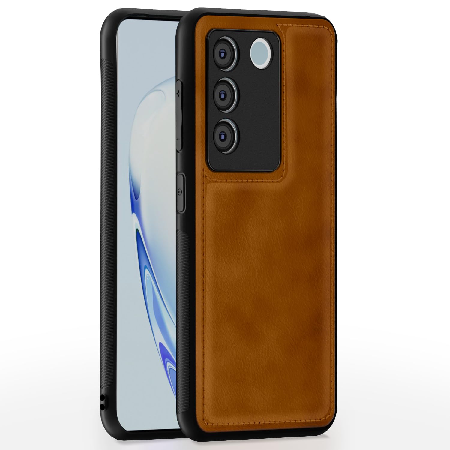 Pikkme Vivo V27 5G / V27 Pro Back Cover | Flexible Pu Leather | Full Camera Protection | Raised Edges | Super Soft-Touch | Bumper Case for Vivo V27 5G (Brown) (B0CFHNCK24) Amazon Price History, Amazon Price Tracker