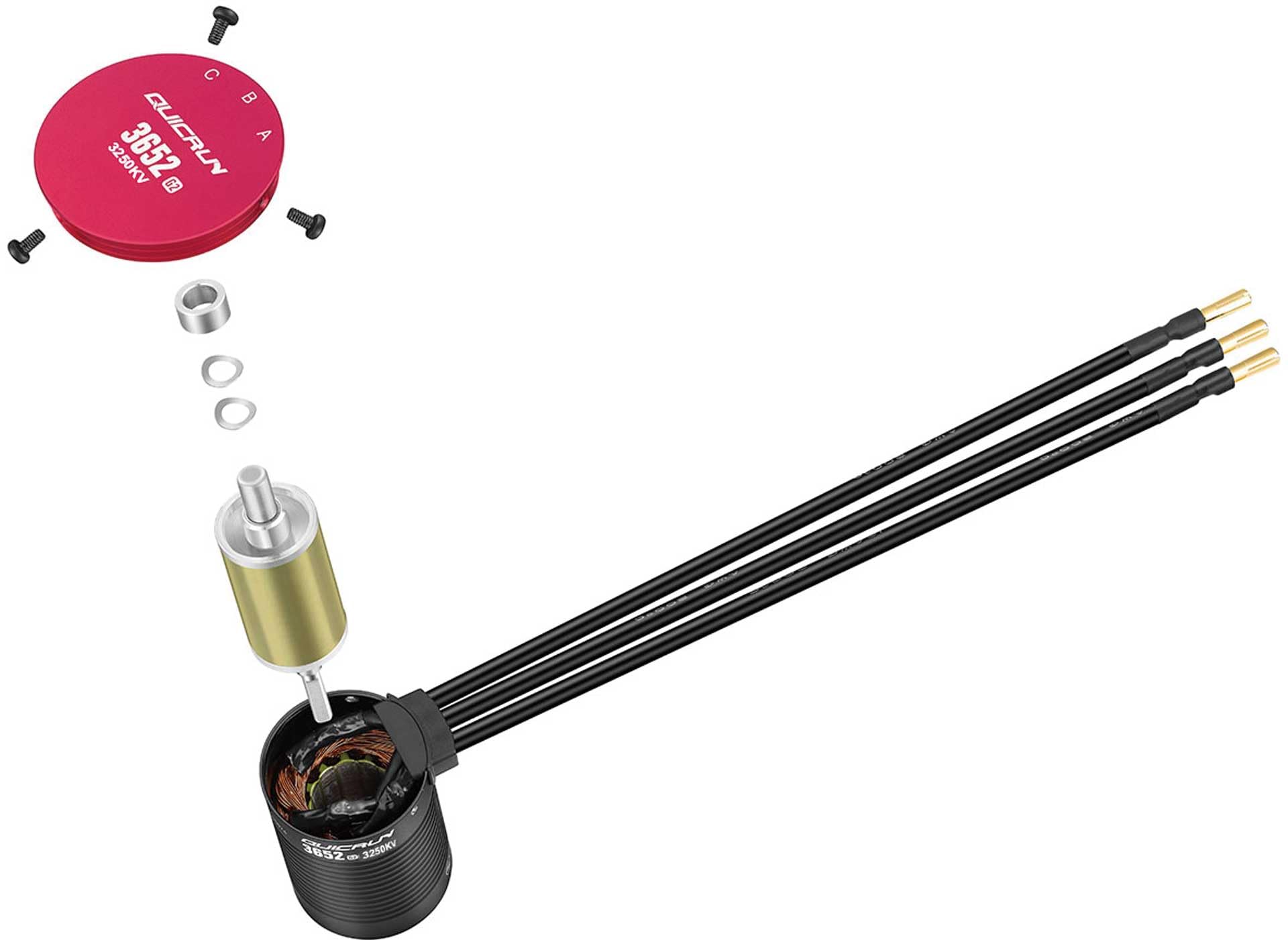 Hobbywing Quicrun 3660sl 3700Kv G2 Motor Black