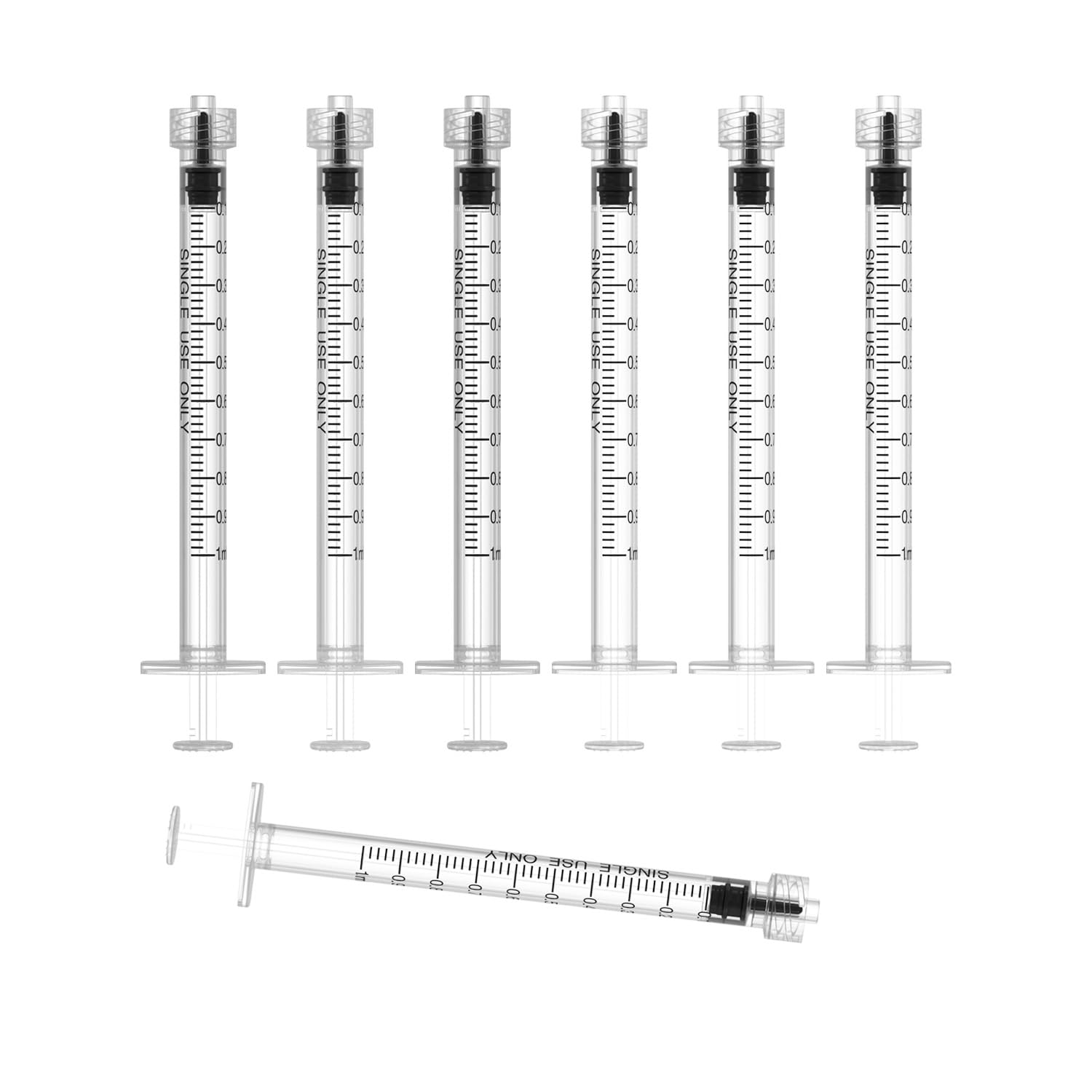 1 ml Luer-Lock-Spritzen (ohne Nadel), 100 Spritzen, einzeln verpackt