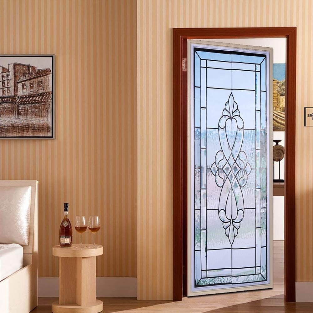 Decorative Decorative Film Window Film, Self‑Adhesive Sticker Glass Film, 2Pcs Kitchen for Bathroom Bedroom for Living Room