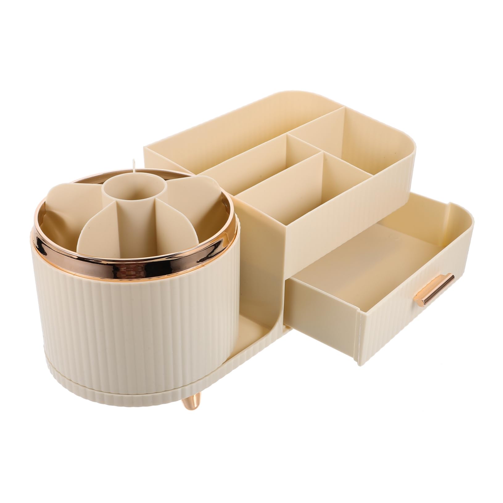 Organizador de Maquillaje Giratorio para Tocador Porta Brochas de Maquillaje Soporte de Almacenamiento para Escritorio