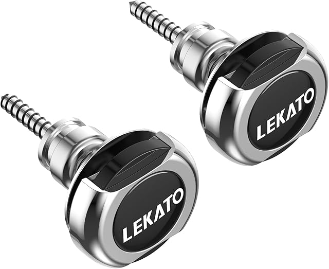 LEKATO Security Guitar Strap Locks Quick Release Strap Locks for Guitar Bass Retainer System Strap Guitar Locks Button Anti-Rust Metal Strap Safety Button for Guitars, Bass, Ukulele
