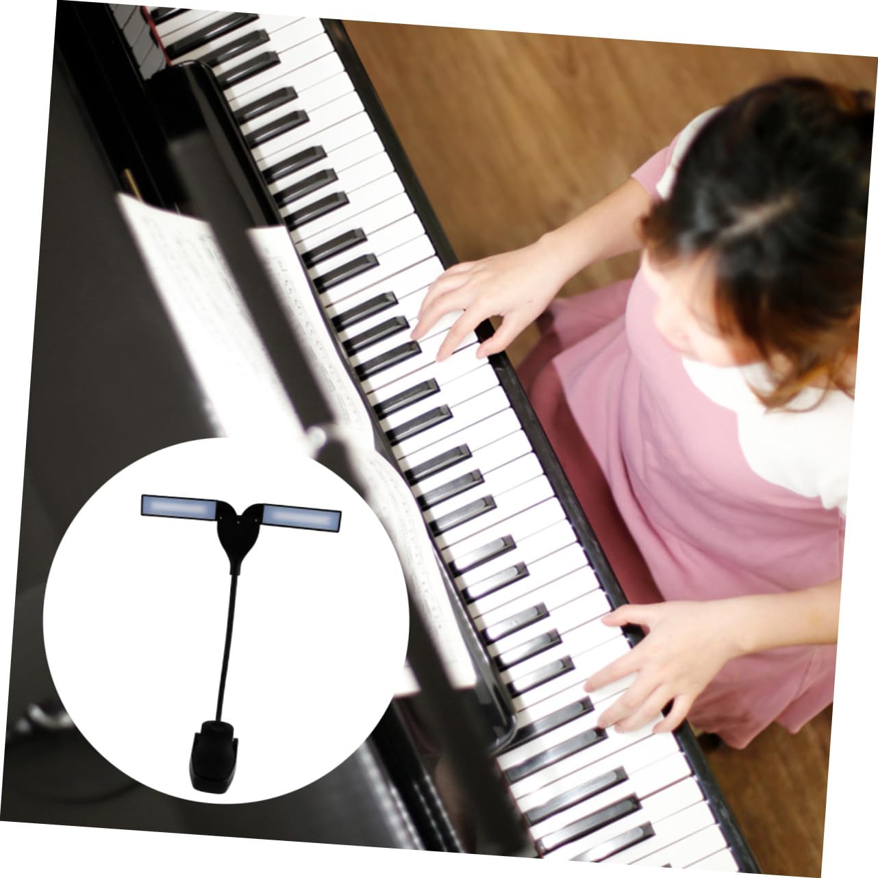 ERINGOGO Lampe Led Tactile Pour Pupitre De Piano, Réglable, Pince, Alimentation Usb, Couleur Noire, Lumière Douce Protectrice Des Yeux, Pour Éclairage De Partitions Et Pratique Musique