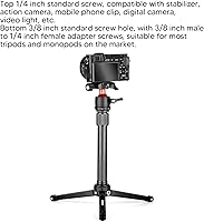 Vista 2 de KIMISS - Tubo de extensión de trípode de carbono, poste de extensión de trípode de 2 secciones de fibra de carbono, tubo de extensión de trípode