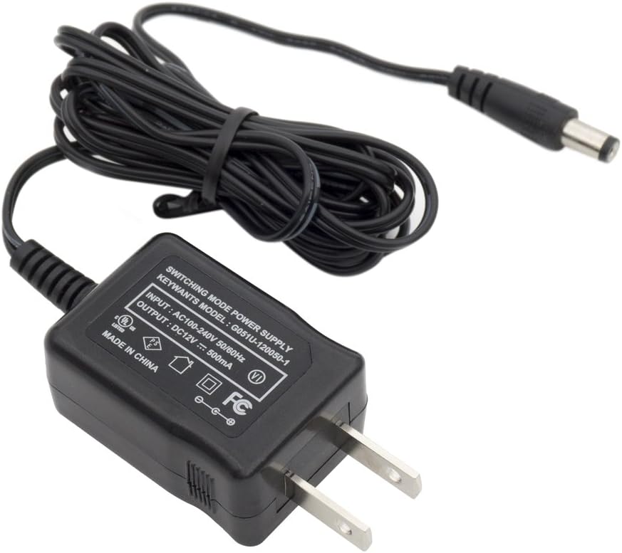 AC to DC 12V 500mA Power Supply for Security Camera KEYWANTS AC Adapter with 70 inch Length Long Cable