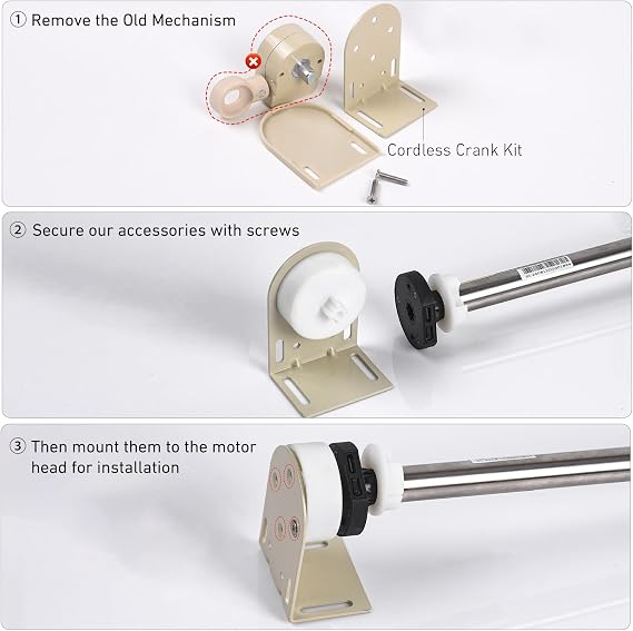 Roller Shade Motor Conversion Kit for Coolaroo Roller Shades Compatible 28mm Tube, 4lb Lift, Automatic Remote Control