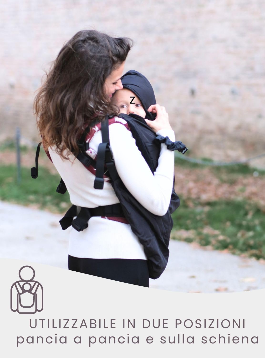 Neko Cover Invernale Universale per Marsupio e Fascia Porta-Bebè – 2 in 1 per Marsupio, Fascia, Porta Bimbo, Passeggino, Ovetto – Impermeabile, Antivento e Calda per Neonati (Nero)