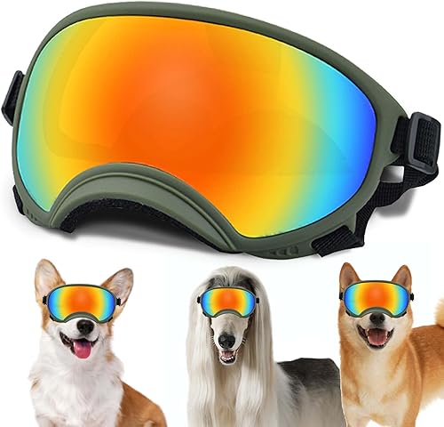 Gafas de sol para perros pequeños con correa ajustable protección UV, gafas de sol para perros y cachorros, adecuados para perros pequeños,