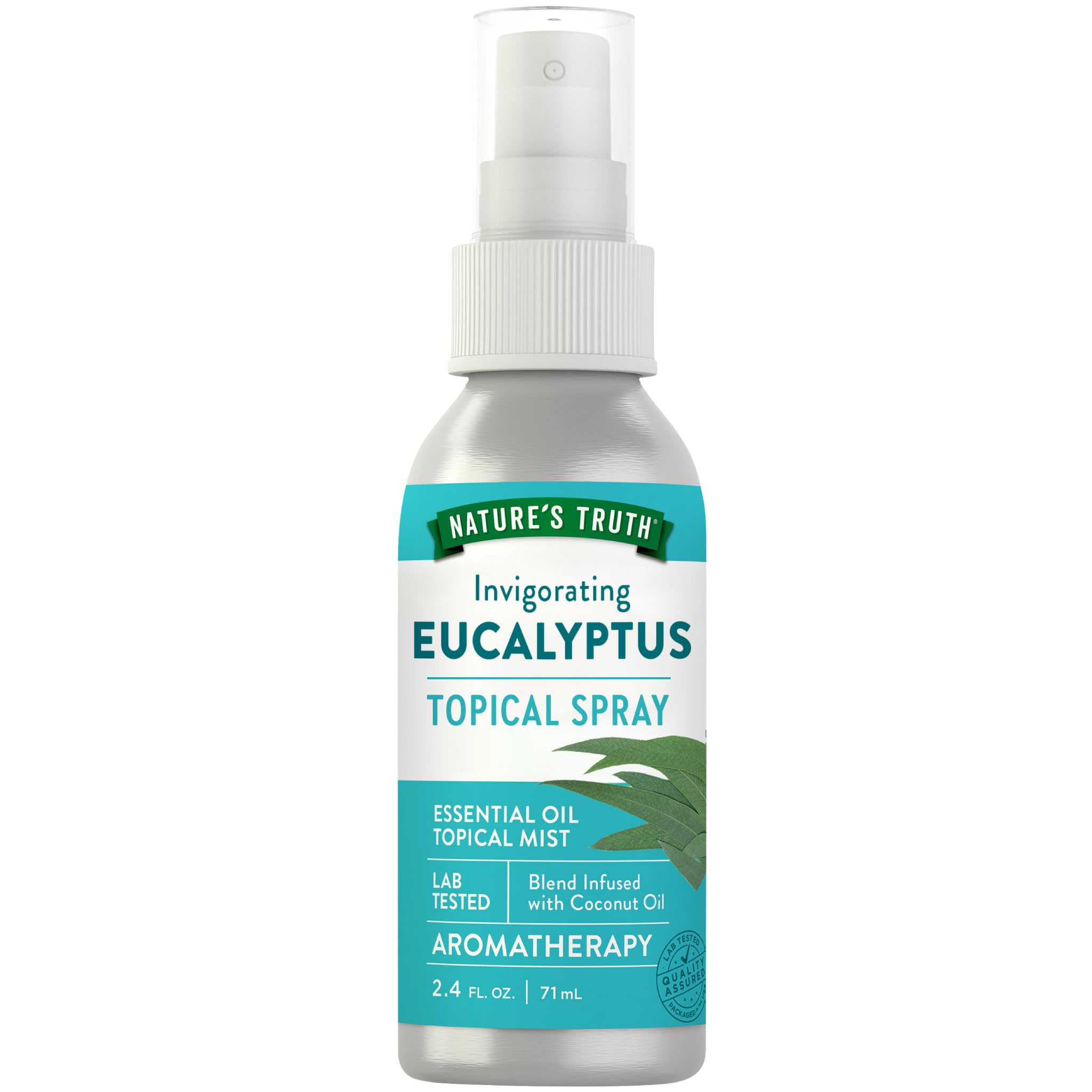 Nature's Truth Eucalyptus Mist Spray 2.4 fl oz | Pure Essential Oil for Aromatherapy