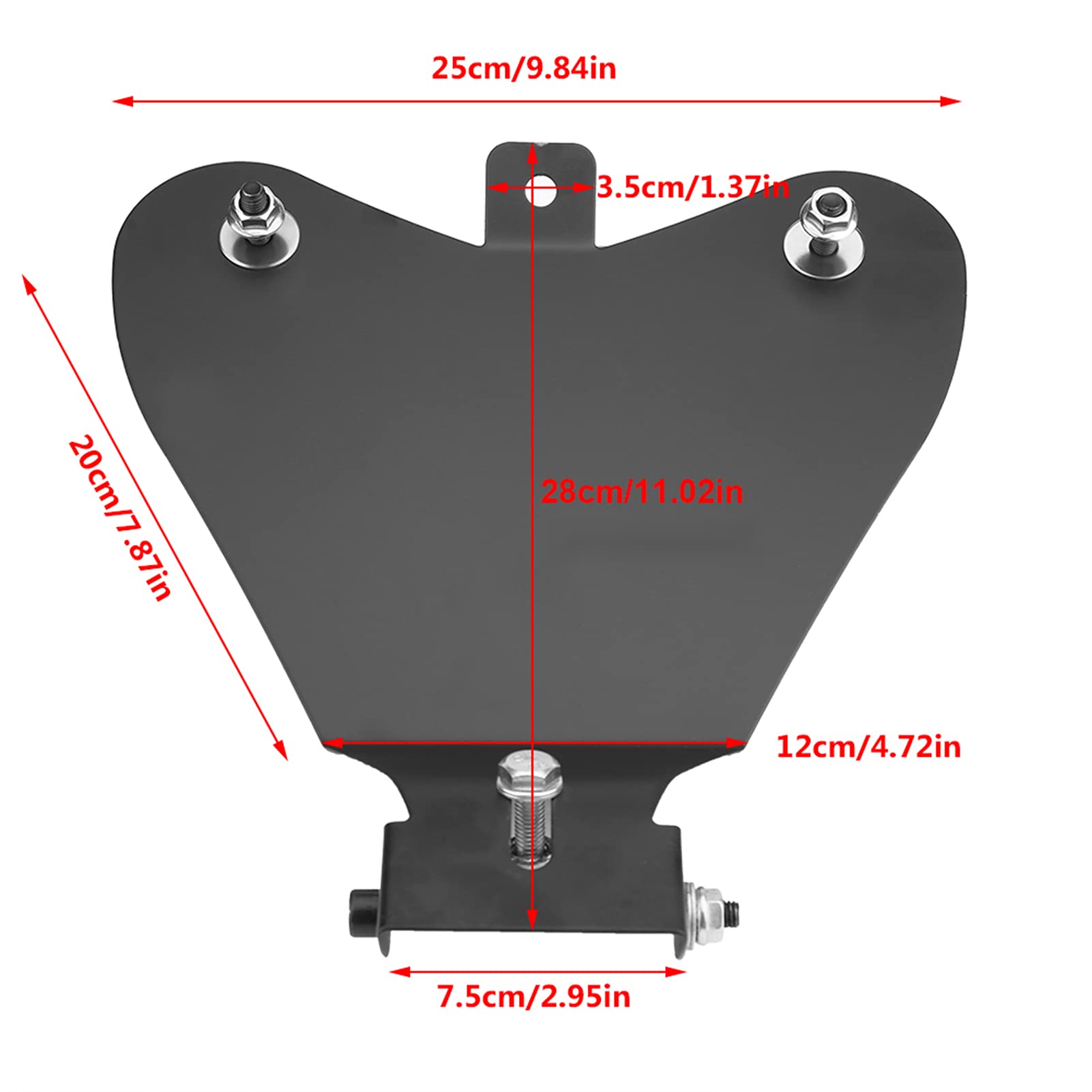 Support De Selle Moto En Acier Noir - Pour Bobber Chopper Custom