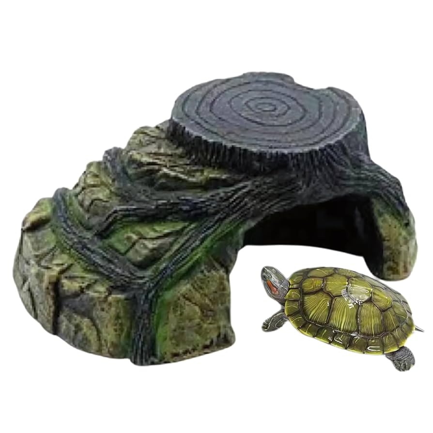 Amazon | DIZLAS 亀 爬虫類 シェルター ケージ 隠れ家 水槽 陸地