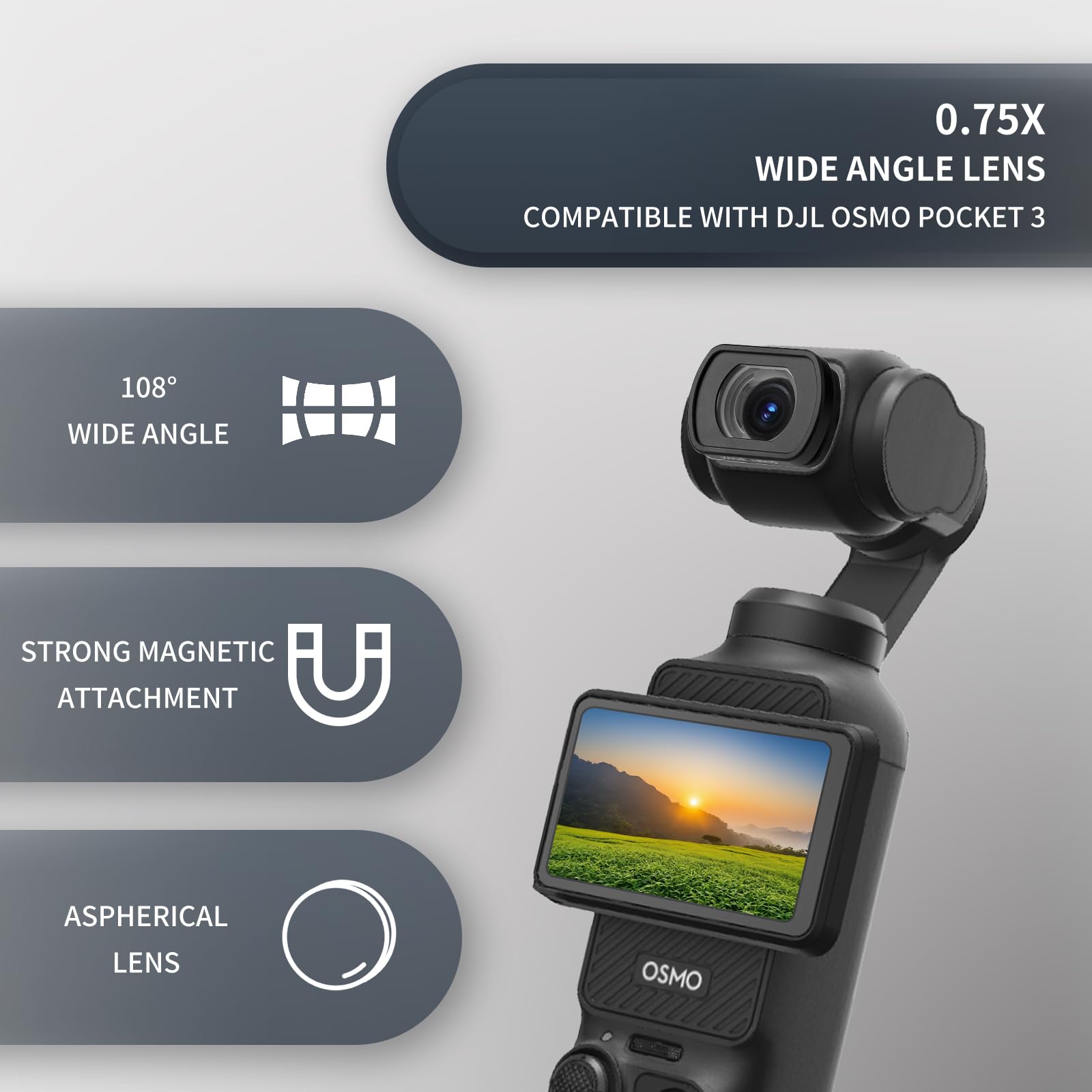 Amazon.com : Wide-Angle Lens Compatible with DJI Osmo Pocket 3