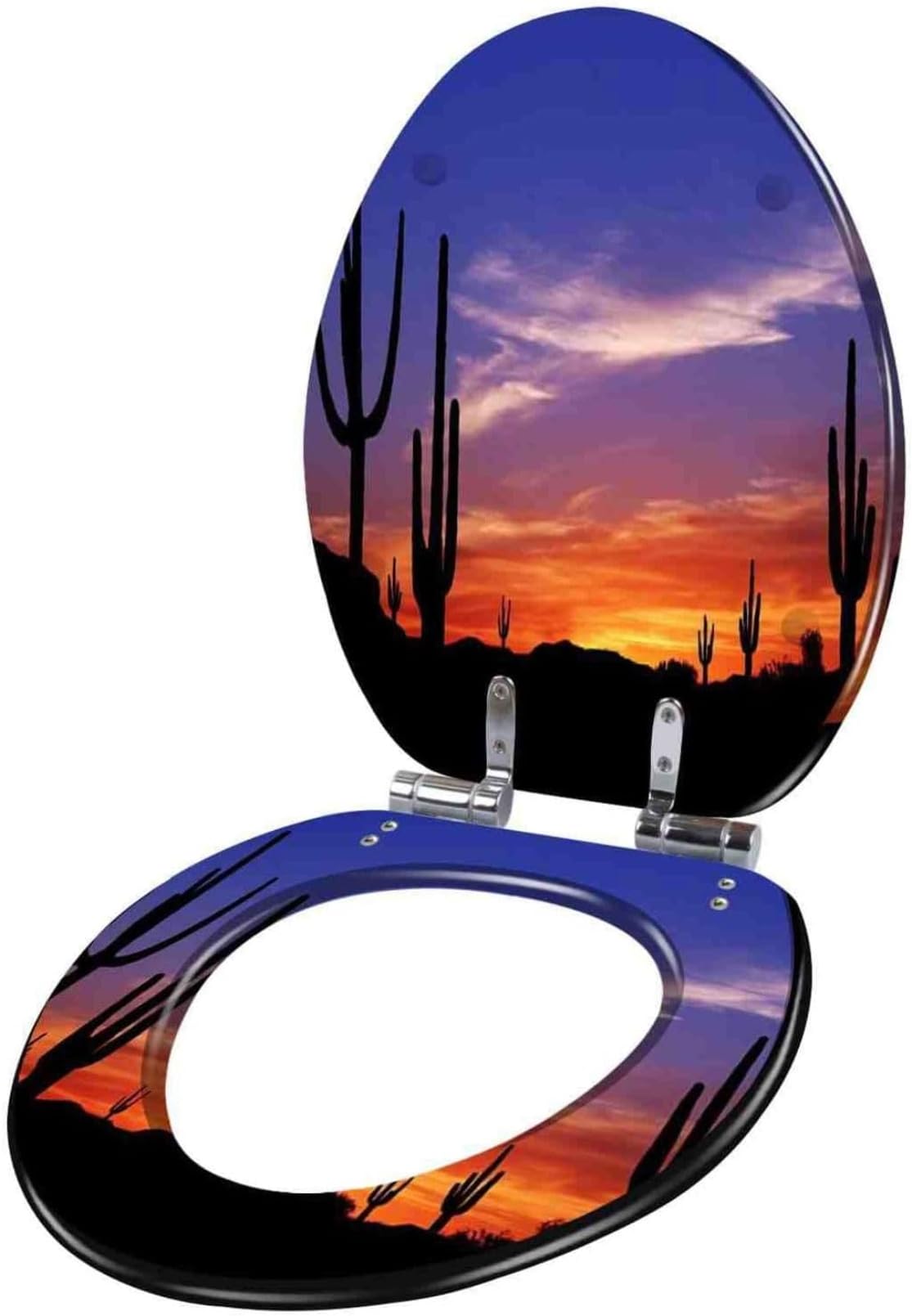 Resin Toilet Seat, Quick Release, Soft Close Slow Hinge, Transparent Toilet Lid, Durable Bathroom Accessory