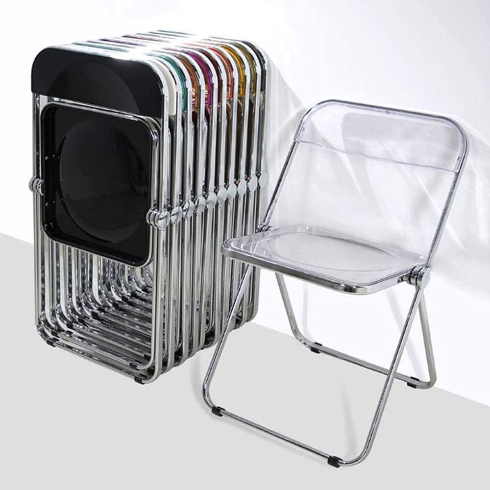 HUOLE Chaise Pliante Confortable en Cuir de Cuisine avec Coussin épais - Les chaises de Salle à Manger Pliantes conviennent à la Cuisine, l'intérieur, l'extérieur - 46*46*75 cm - Blanc - 1PC