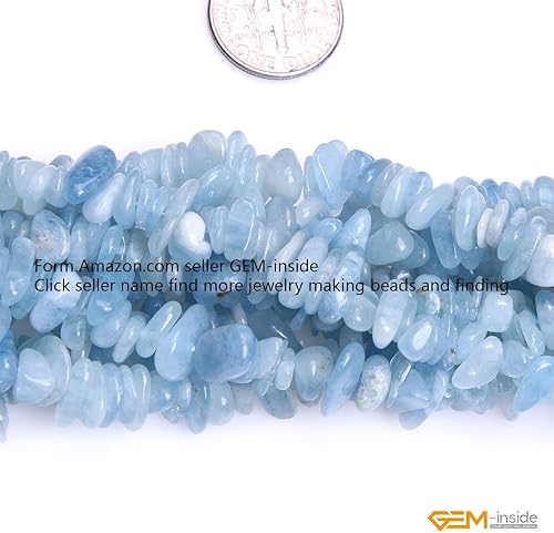 Miniatura 2 de GEM-inside Sarta de cuentas de gemas de 86 cm para fabricación de joyas., Piedra, 7-8mm