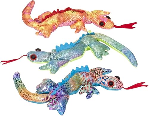 Juego de 3 juguetes de animales rellenos de arena de lagarto, saco de arena pesado para lanzar bolsas de felpa de animales, brillo Gecko sensorial,
