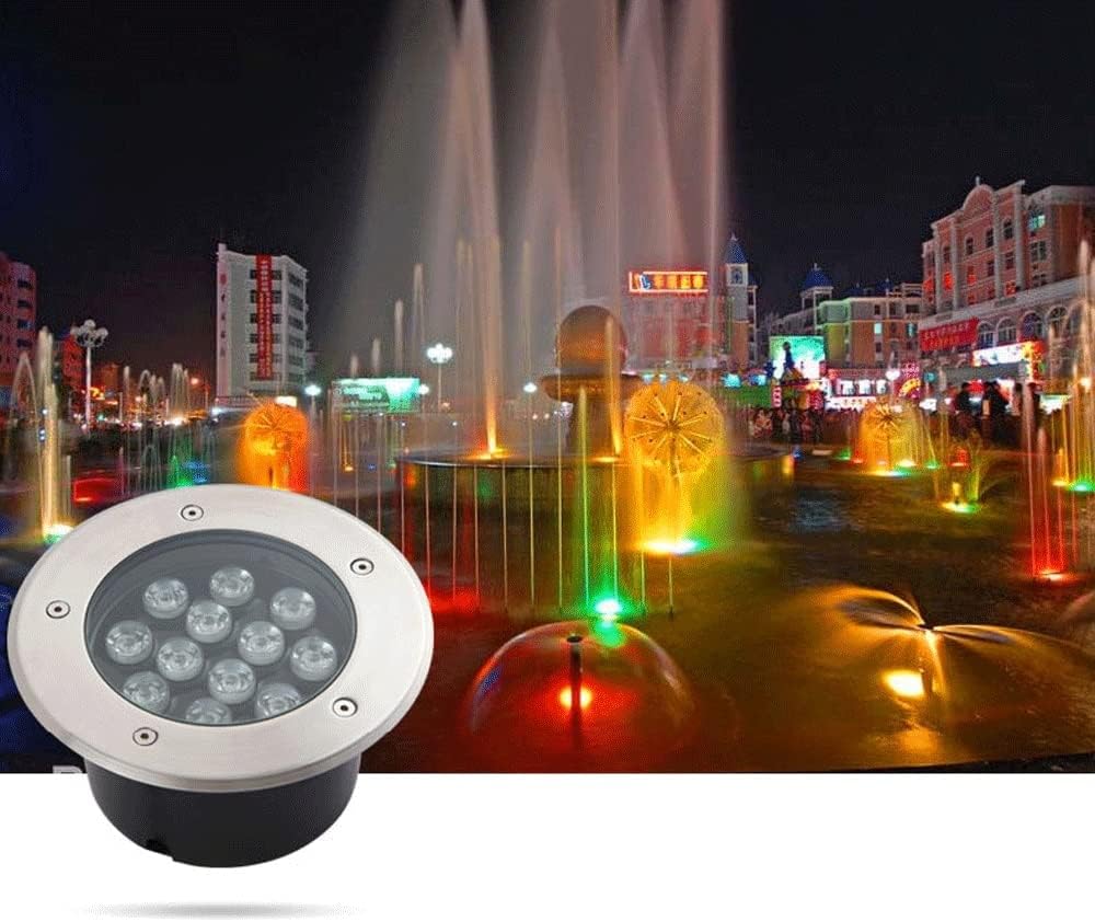 12W Outdoor Garden Landscape Lighting Waterproof In-Ground Light Landscape Spotlights for Lawn Pathway Yard Deck Patio Walkway/3000K Warm Light