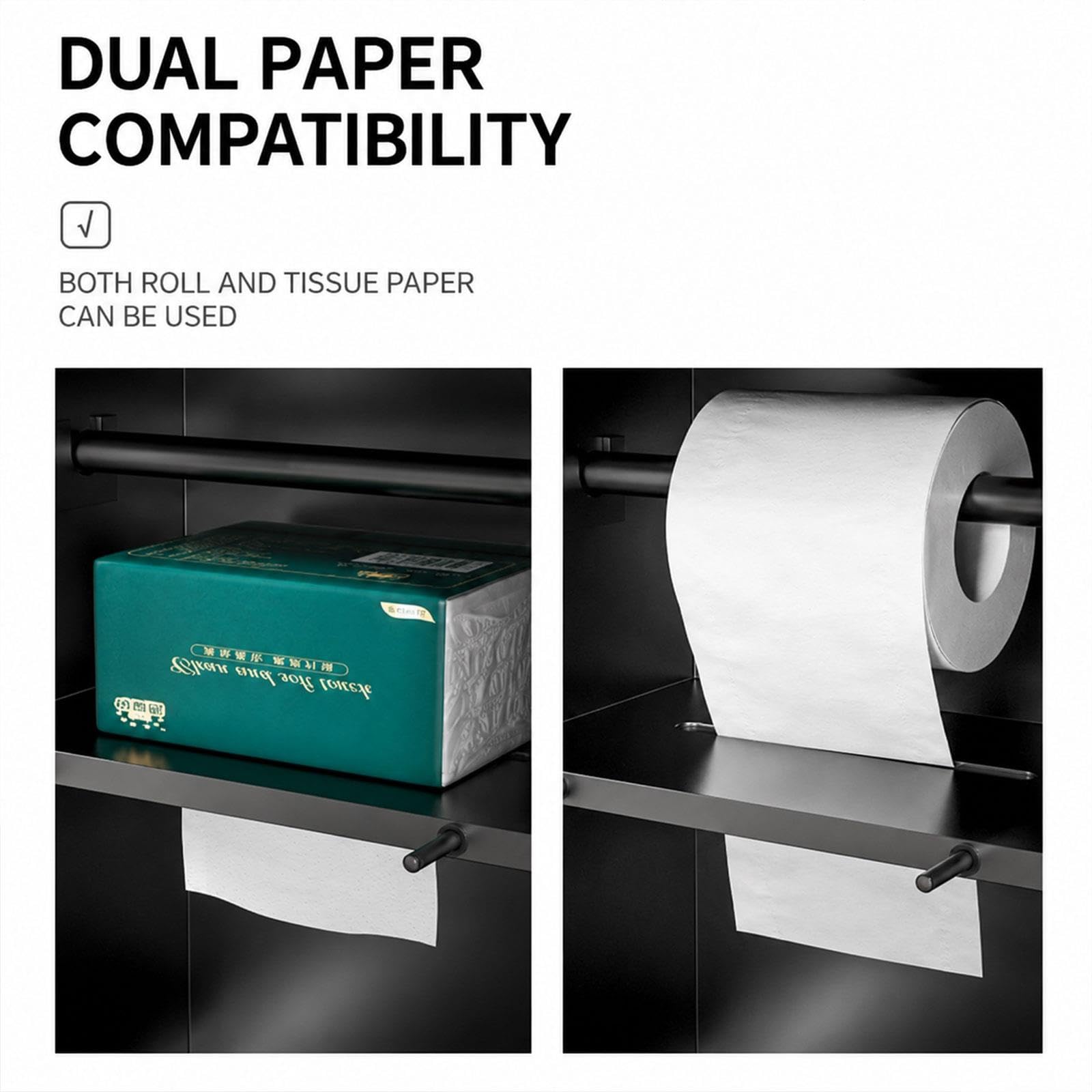 Portarrollos De Papel Higiénico Oculto, Acero Inoxidable, Armario De Baño