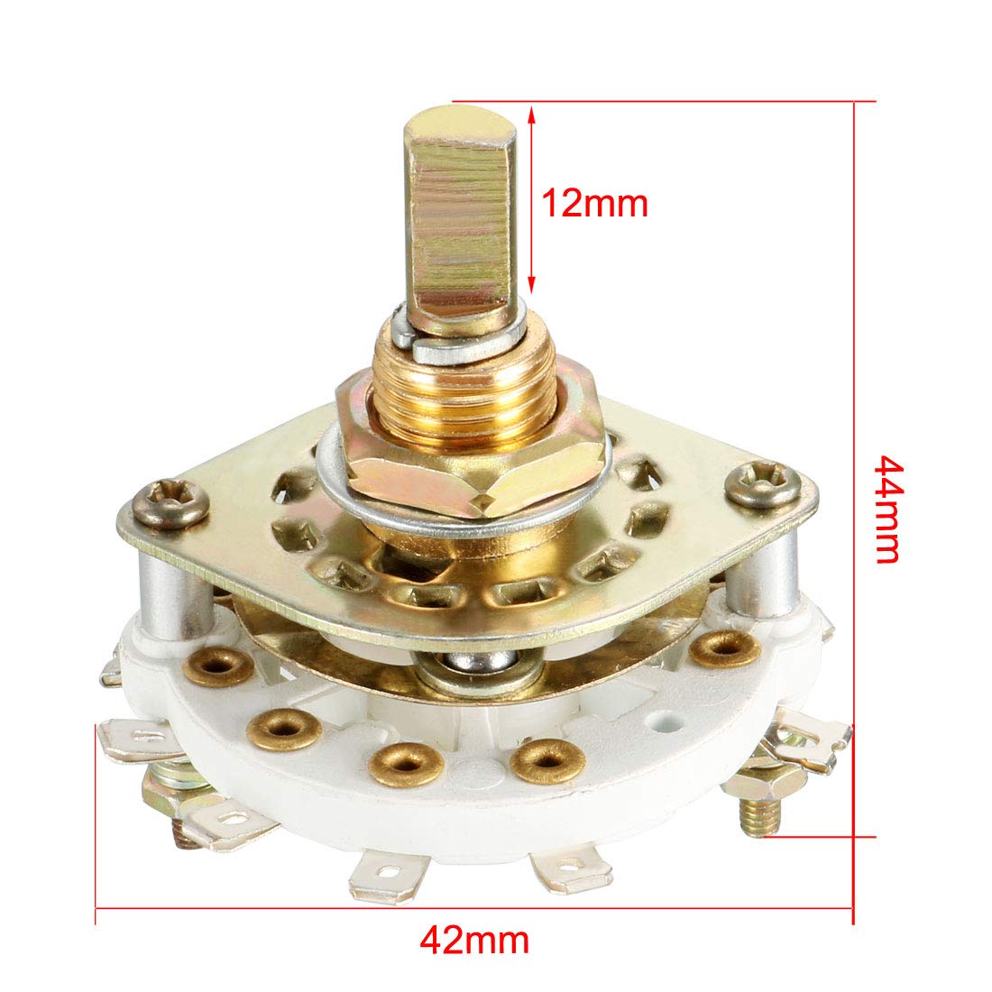 2tone スプリッター　ローカル uxcell 2P4T 2 Pole 4 Throw Single Deck Band Channel Rotary Switch