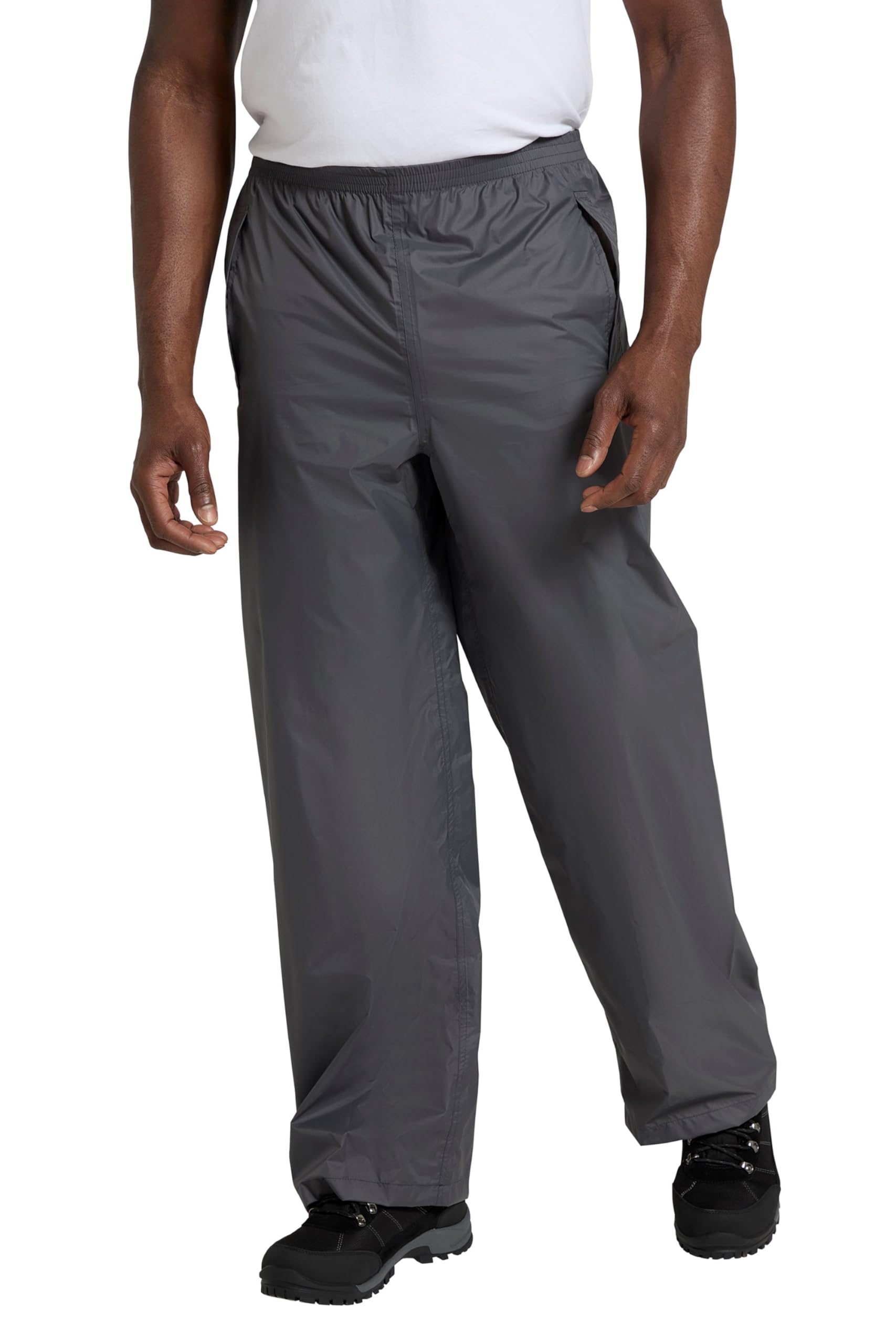Mountain Warehouse Pakka Mens Waterproof Overtrousers Grey 4XL
