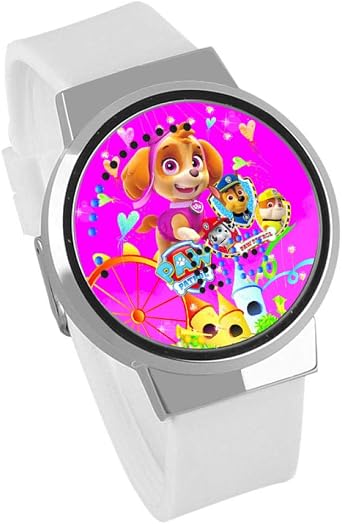 Anime paw patrol snow slide, orologio a LED Orologio al quarzo analogico  impermeabile Orologio con cinturino in pelle in acciaio inossidabile  Orologio alla moda Regalo unisex-bianca : Amazon.it: Orologi
