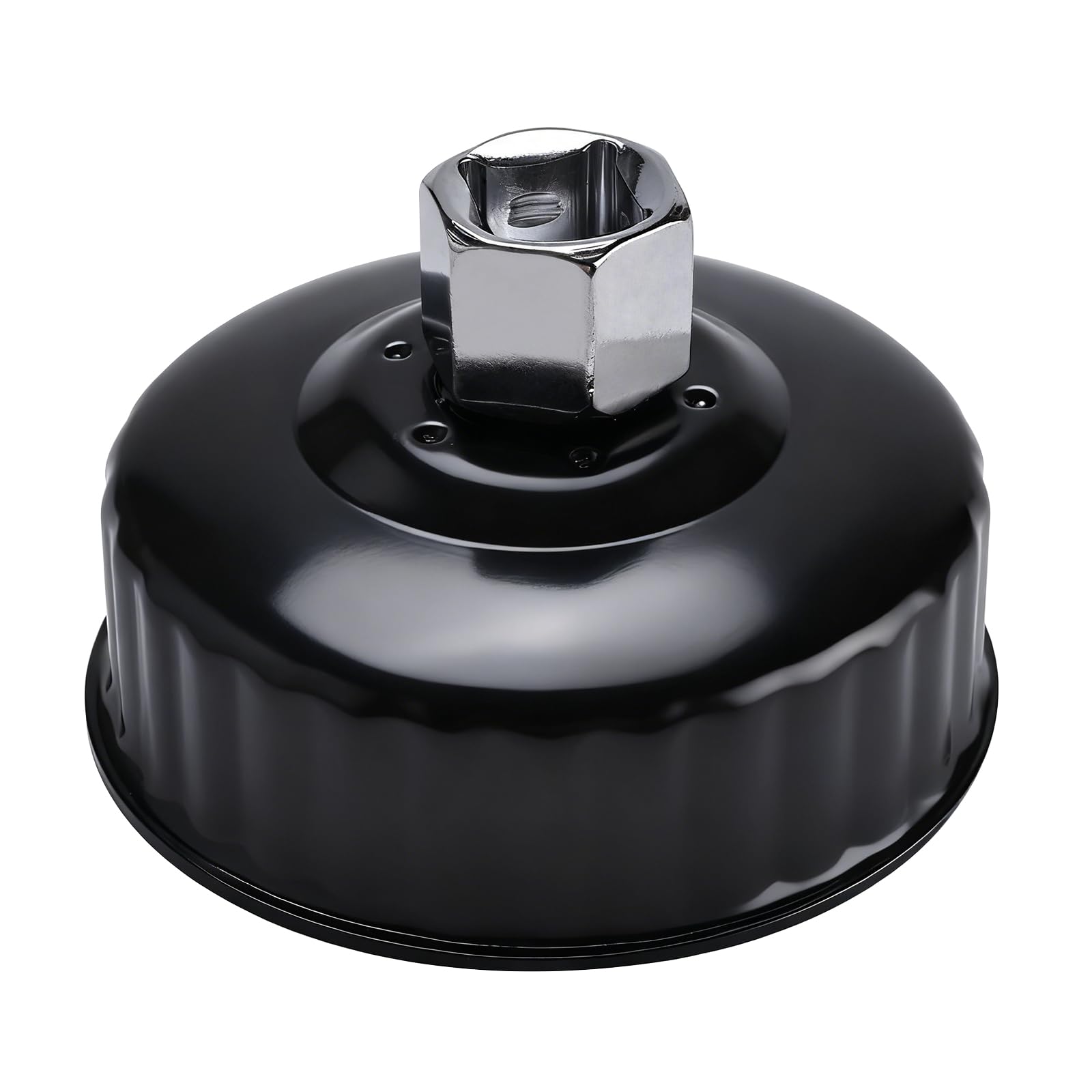 BOOMSTART Lot de 15 clés universelles pour filtre à huile - 14 capuchons de filtre à huile (65-100 mm) en tôle d'acier + adaptateurs 3/8" et 1/2" - Clé de filtre à huile pour tous les filtres courants