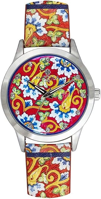 Mizzica Orologio Solo Tempo da Donna in Acciaio e Pelle – Il Fiore Blu –  MB109 : Amazon.it: Orologi