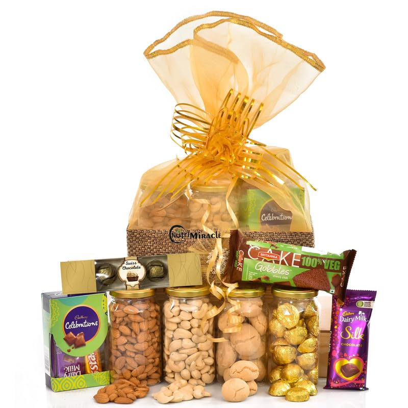 Image of NUTRI MIRACLE Dry Fruits Gift for Rakhi | Pack for Brother and Family