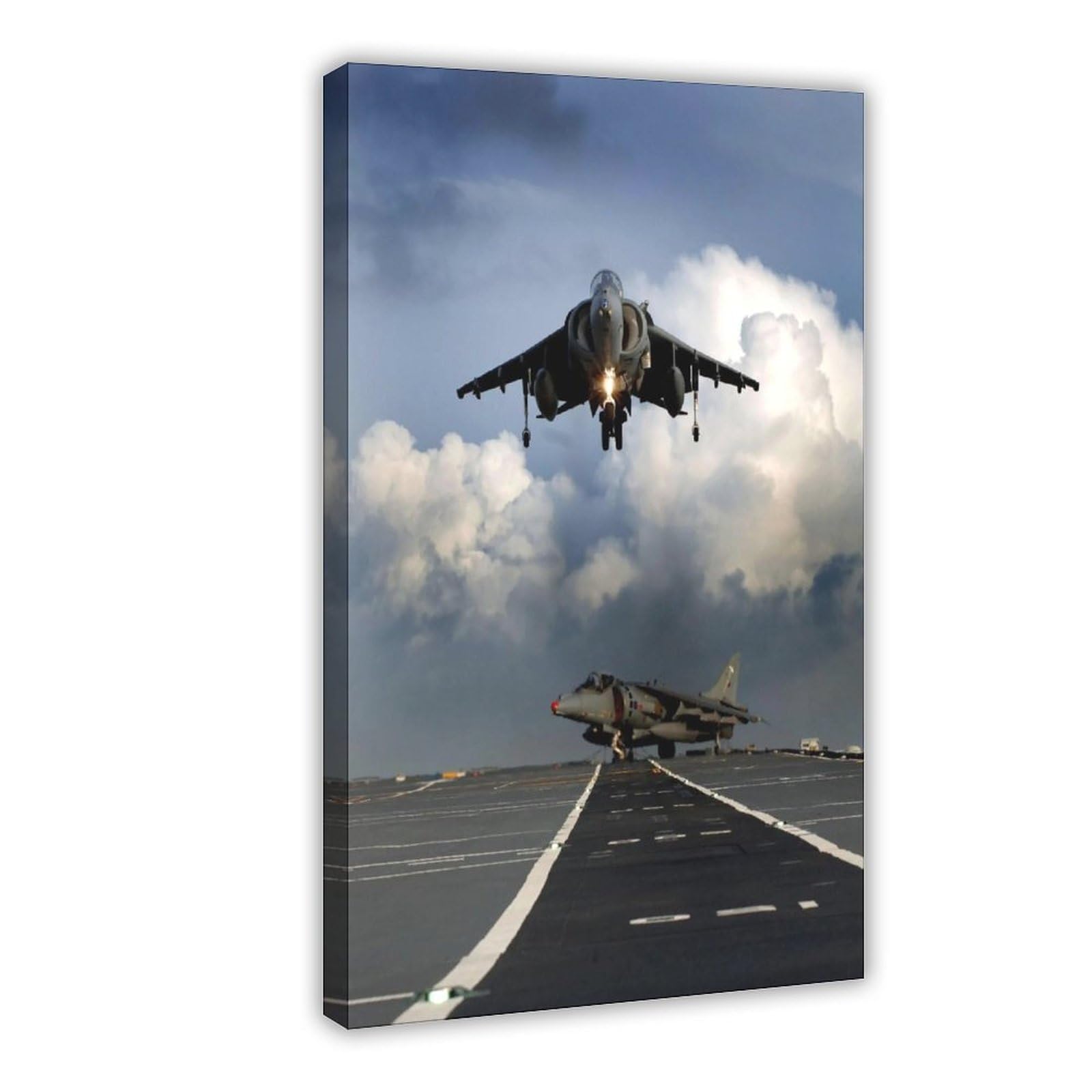 QZFNCOYU Royal Navy Harrier GR9 Fighter Aircraft Poster Canvas Poster Bedroom Decor Landscape Office Room Decor Gift 12x18inch(30x45cm)