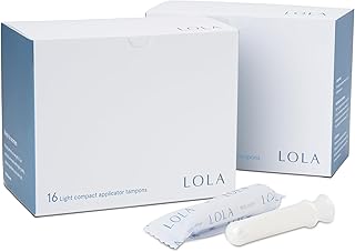 LOLA Light Organic Cotton Tampons, 32 Count - Light Non-Toxic Tampons, Period Feminine Hygiene Products, HSA FSA Approved Products Feminine Care