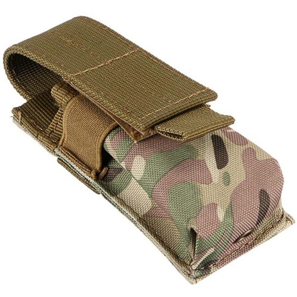 Fituenly Flashlight Holster, Waterproof Molle Pouch 600d Nylon Torch Cover Case for Outdoor Camping Hiking