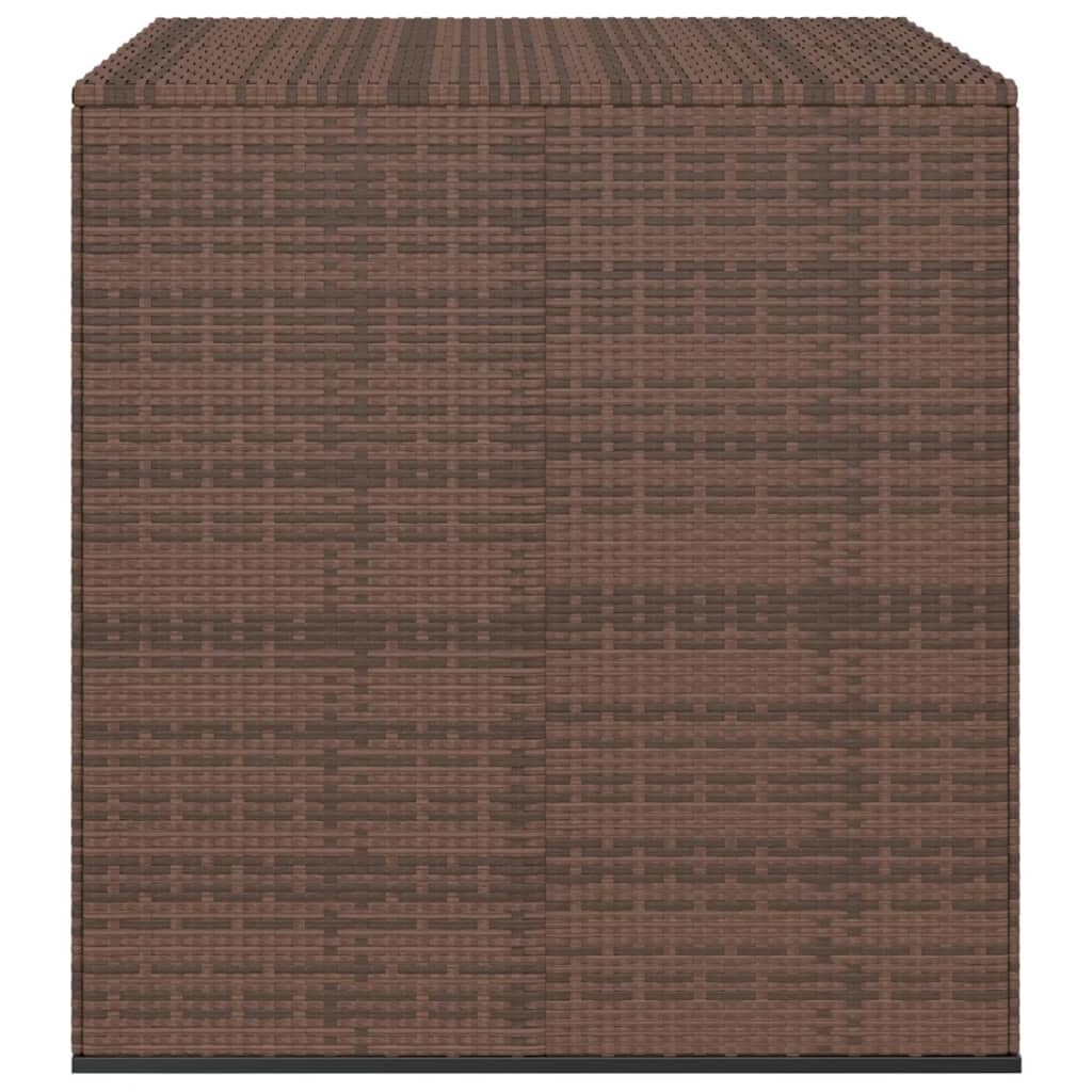 Patio Cushion Box, Office Cabinet Outdoor Storage Box Deck Box Toy Storage Suitable for Apartments Patio Adults Kitchen PE Rattan Brown