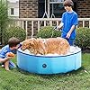 Experience Endless Fun and Cooling Joy with Our Foldable Dog Pool - 47"x12" Sized