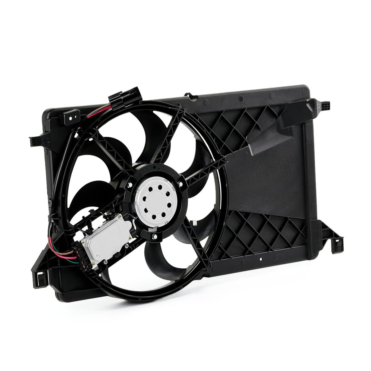 RIDEX 508R0163 Ventilador de motor eléctrico con bastidor radiador (armazón) compatible con FORD Focus Mk2 Familiar DA, FFS, DS