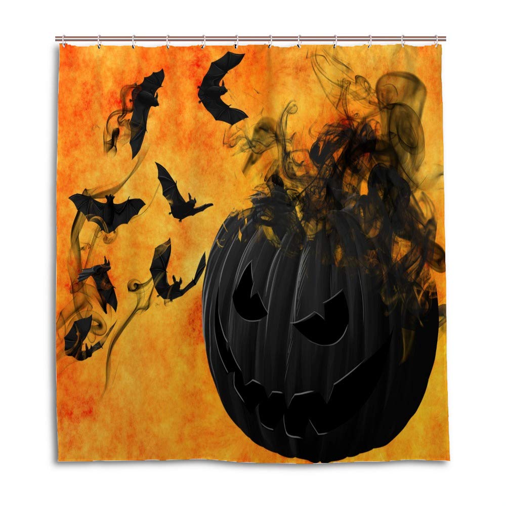 Rideau de douche anti-moisissure Chenhong en polyester imperméable à motif Halloween