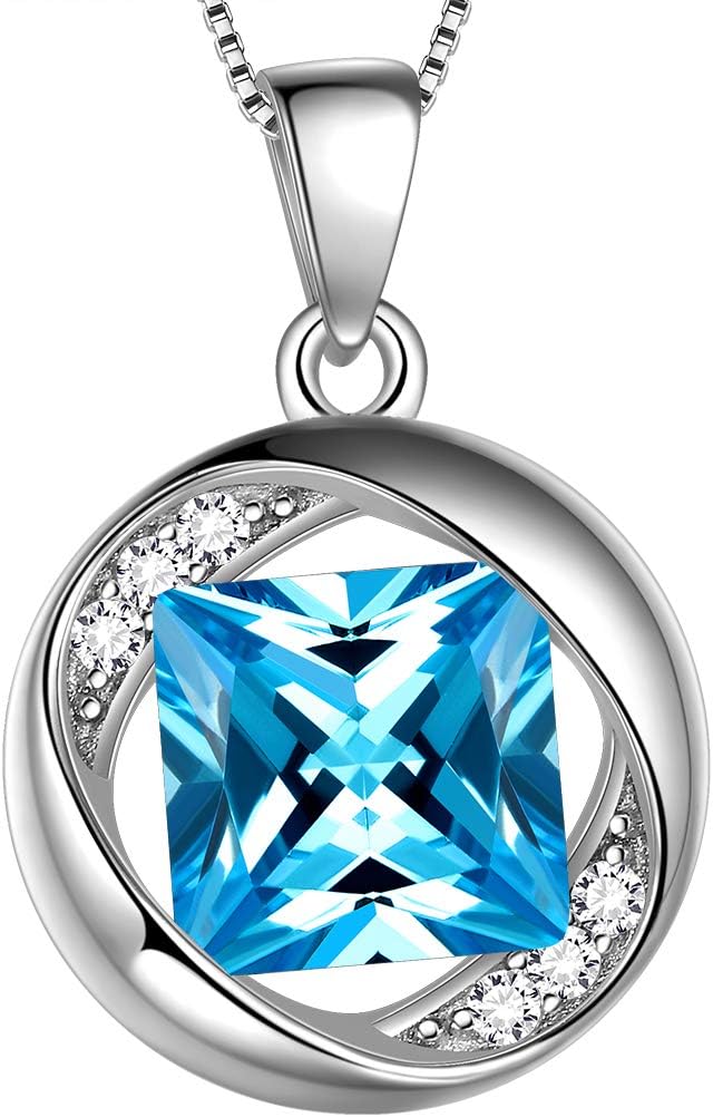 Aurora Tears 925 Sterling Silver Birthstone Jewelry Set - Necklace, Earring, Ring & Bracelet For Women