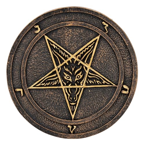 Figurine Baphomet fine sculpture Solve Coagula et pentagramme de collection