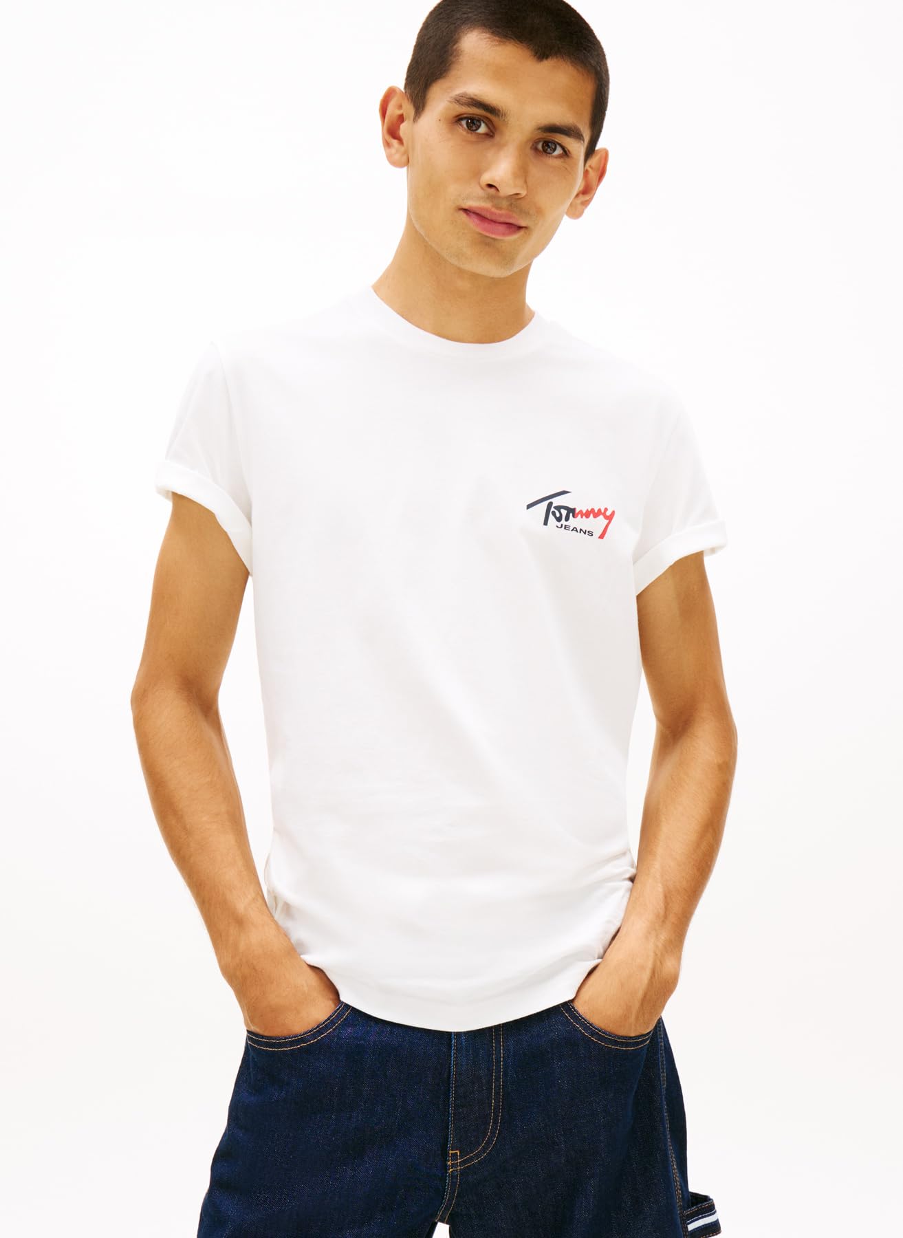 TJM SLIM SIGN CHEST SS TEE EXT T-shirt Erkek