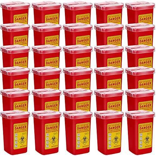 Image of Chumia 30 Pcs 1 Quart Sharps Container,Small Needle Container Disposal