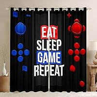 Vista 30 de Cortinas de ventana con diseño de gatos y mascotas, cortinas Kawaii para ventana de espacio exterior, para dormitorio, sala de estar, para niños